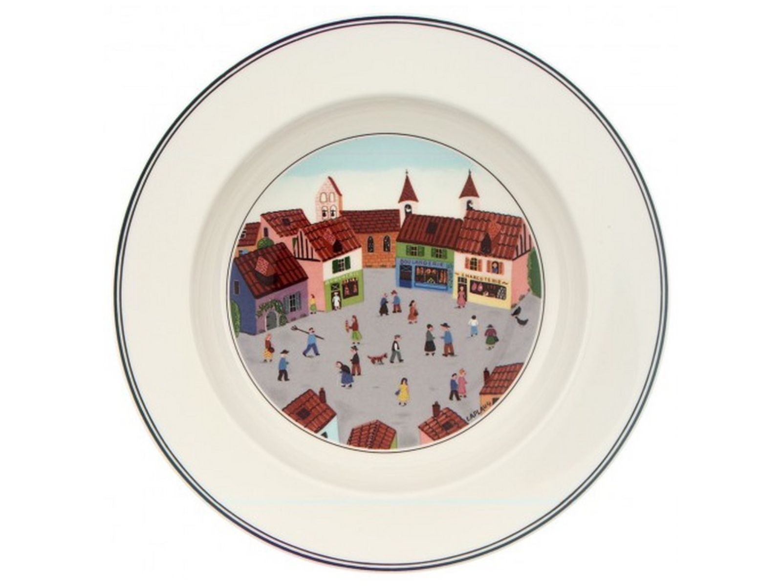 Villeroy & Boch Design Naif Suppenteller Dorf 21 cm