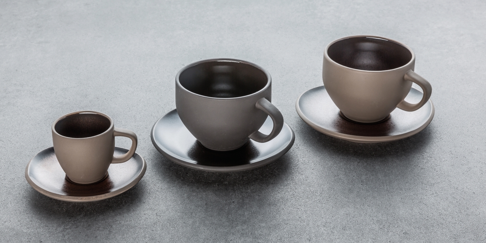 Rosenthal Junto Slate Grey Kaffeetasse mit Untertasse Set2