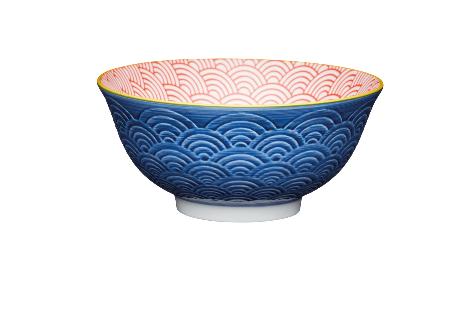 KitchenCraft Bowl Blue Arched Pattern 15,7 cm