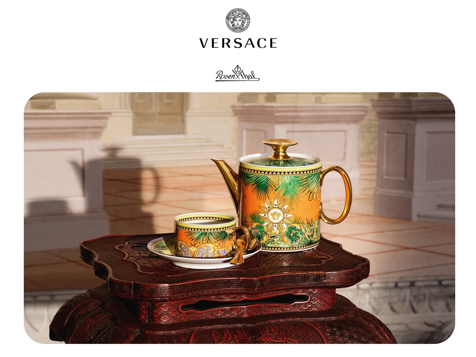 Versace Jungle Animalier Yellow Teetasse 2-tlg.