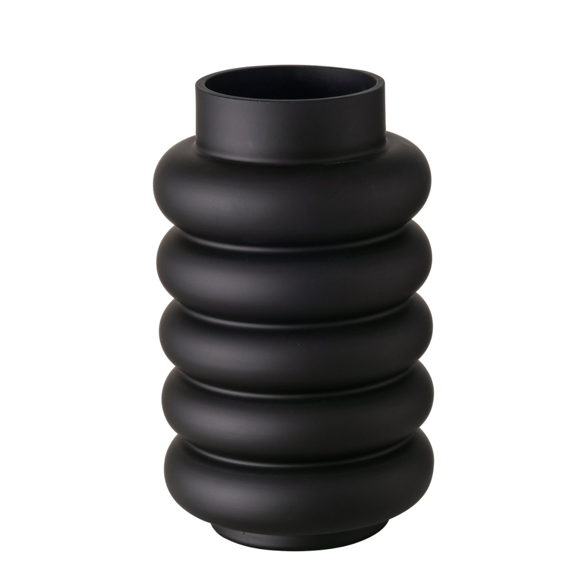 Boltze Ribbo Vase schwarz matt 25cm (1 Stück)