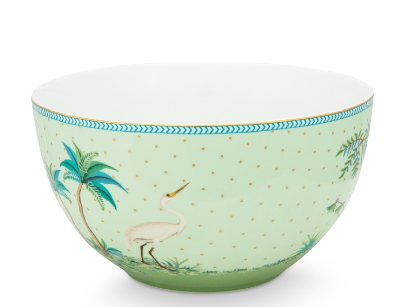 PIP STUDIO Jolie Gold Dots Green Bowl 18 cm