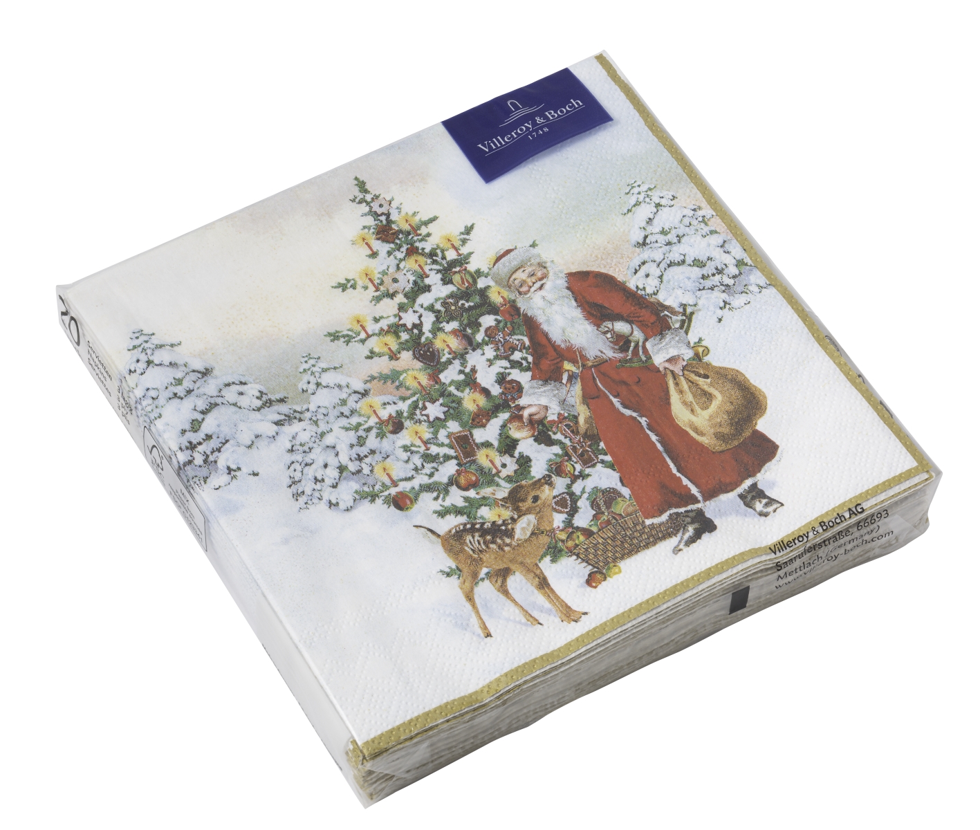 Villeroy &amp; Boch Winter Specials Serviette L Nikolaus m Tannenbaum