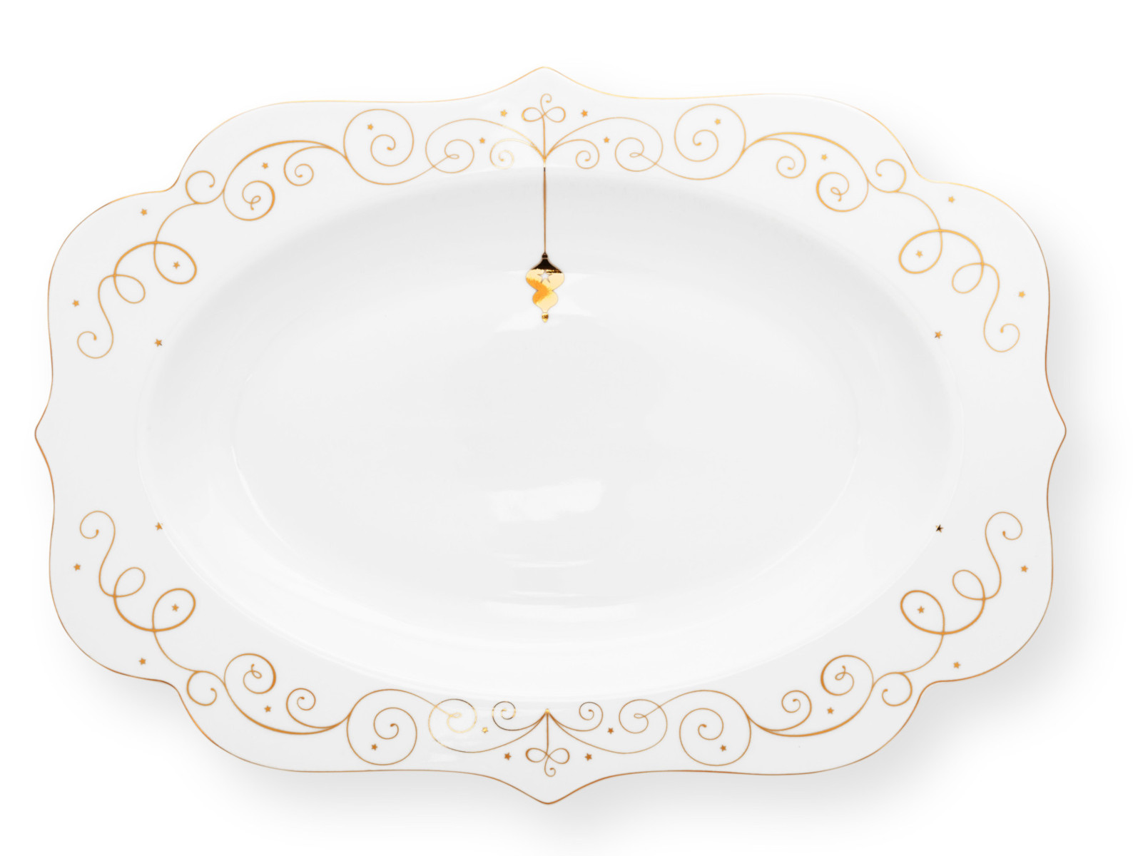 PIP STUDIO Royal Winter White Platte oval 40x28,5cm Freisteller