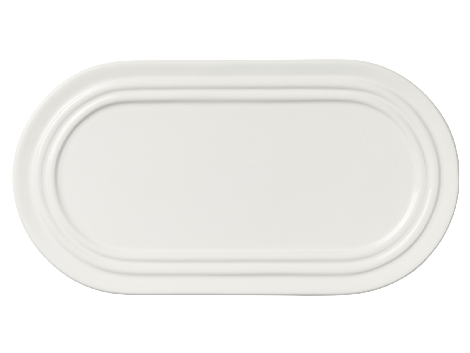 Broste Copenhagen Stevns Platte chalk white 27,5 x 14,5cm Freisteller 1