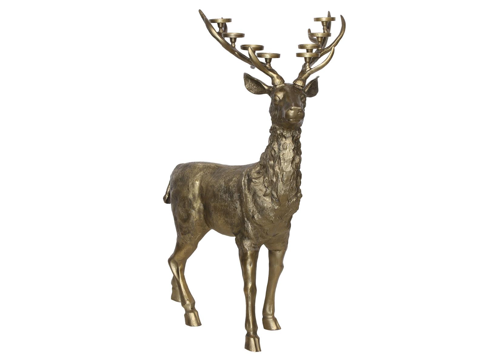 Decostar Kerzenhalter Hirsch Bert XXL gold 133cm Freisteller 