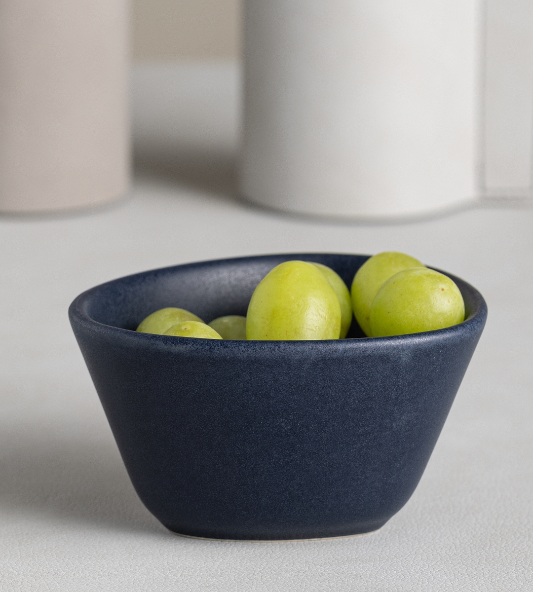 LIND DNA Curve Stoneware Bowl S navy blue