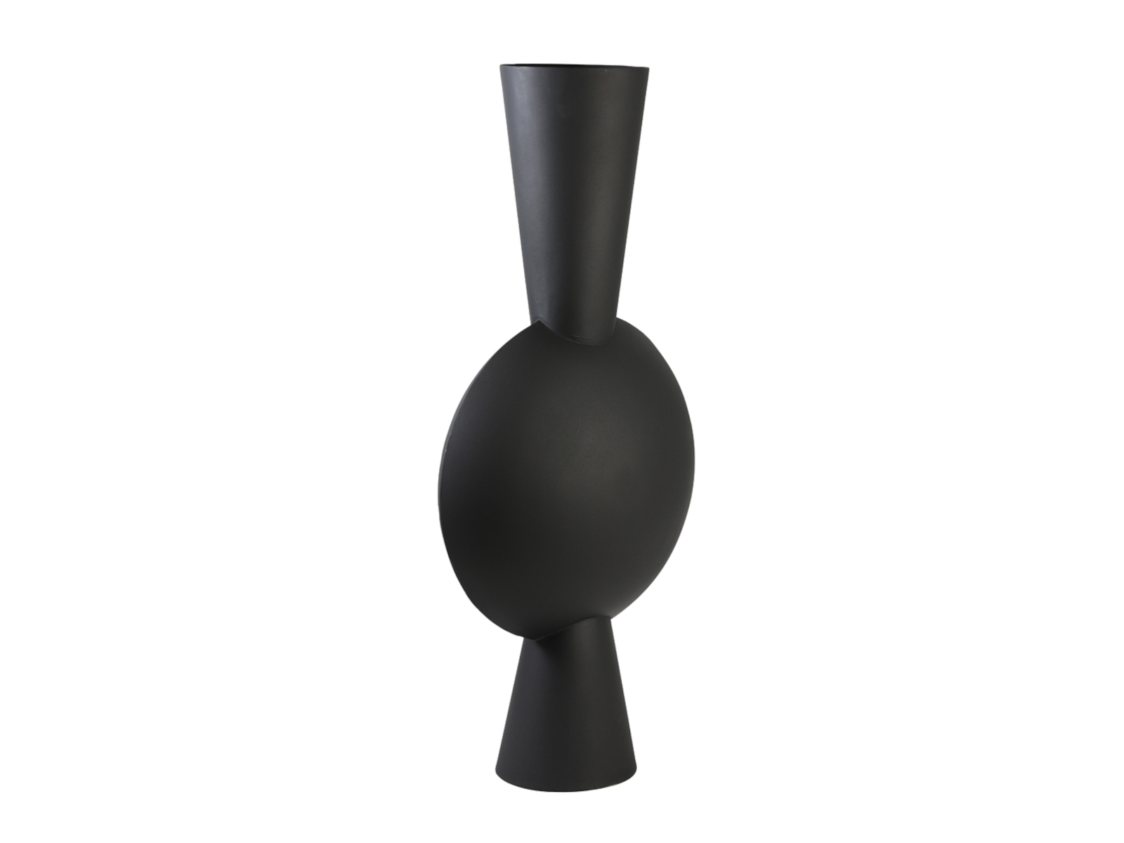 Light &amp; Living Kavandu Vase matt schwarz 38 x 17,5 x 79,5 cm Freisteller 3