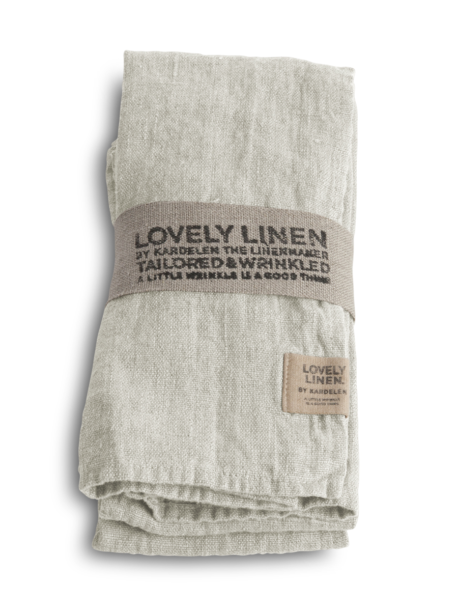 Lovely Linen Lovely Serviette Leinen light grey (1 Stück)