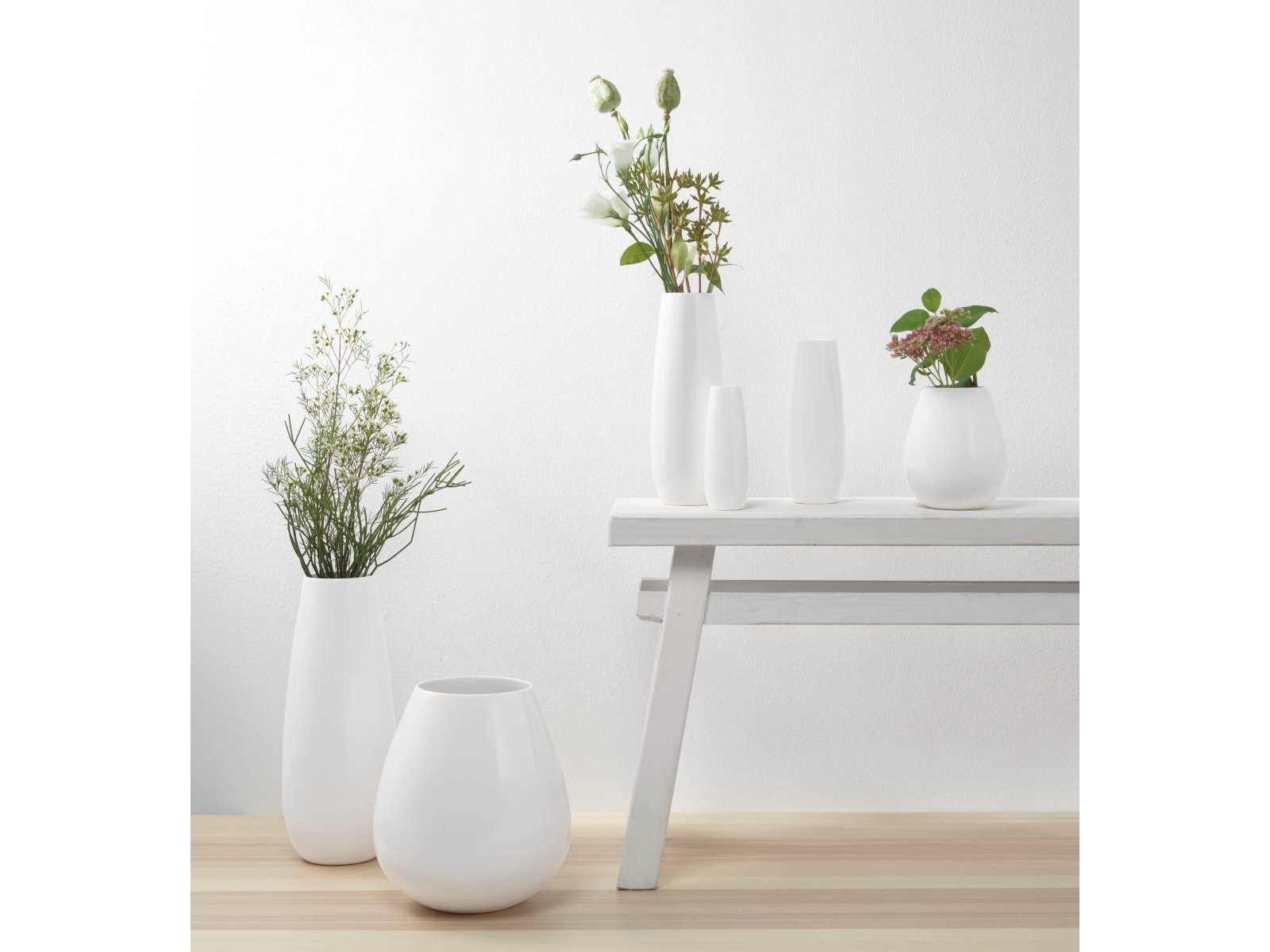 ASA Ease Vase weiss Ø 9 cm