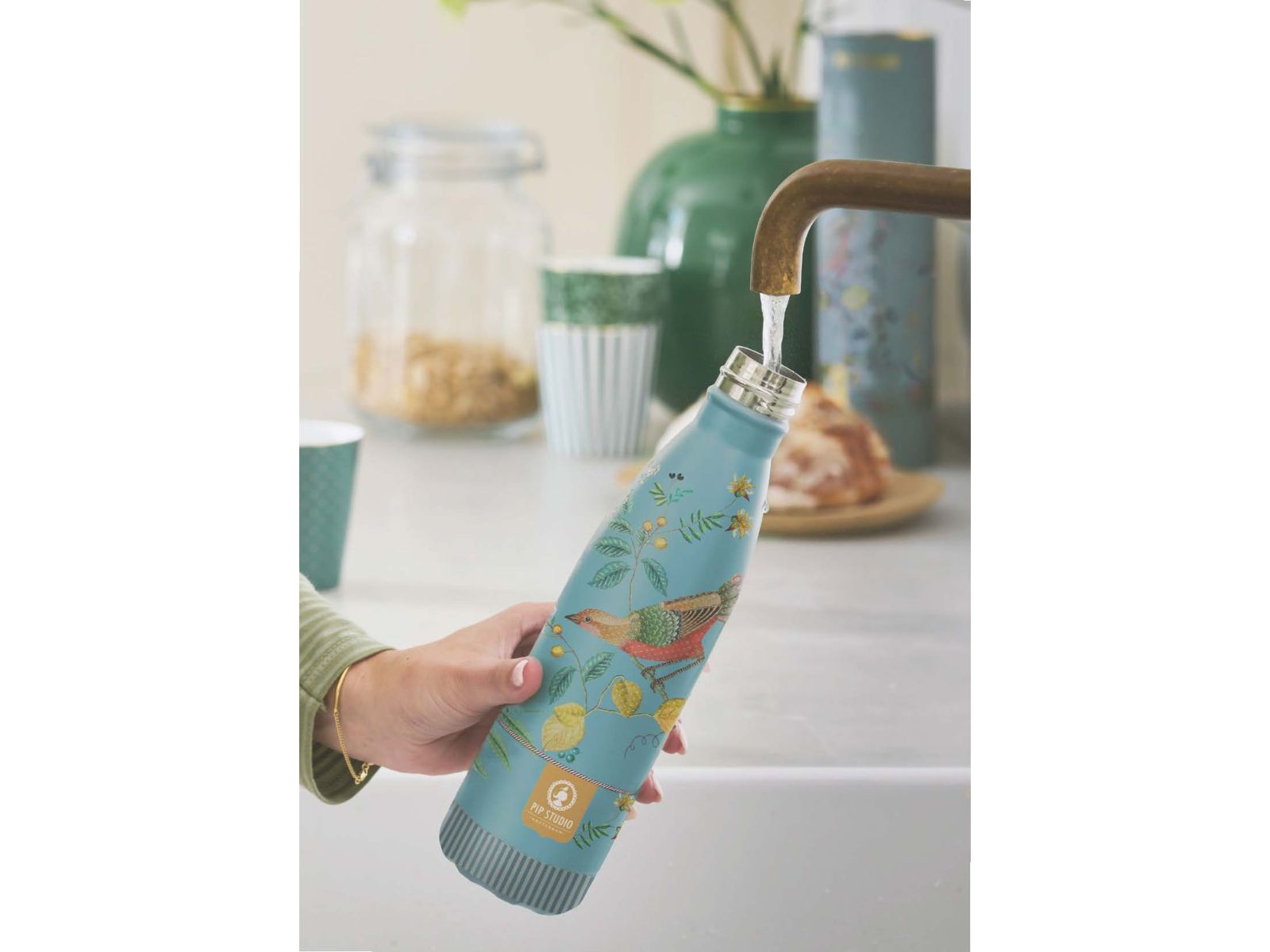 PIP STUDIO x IZY Bottle Thermosflasche Little Bird blue 500ml