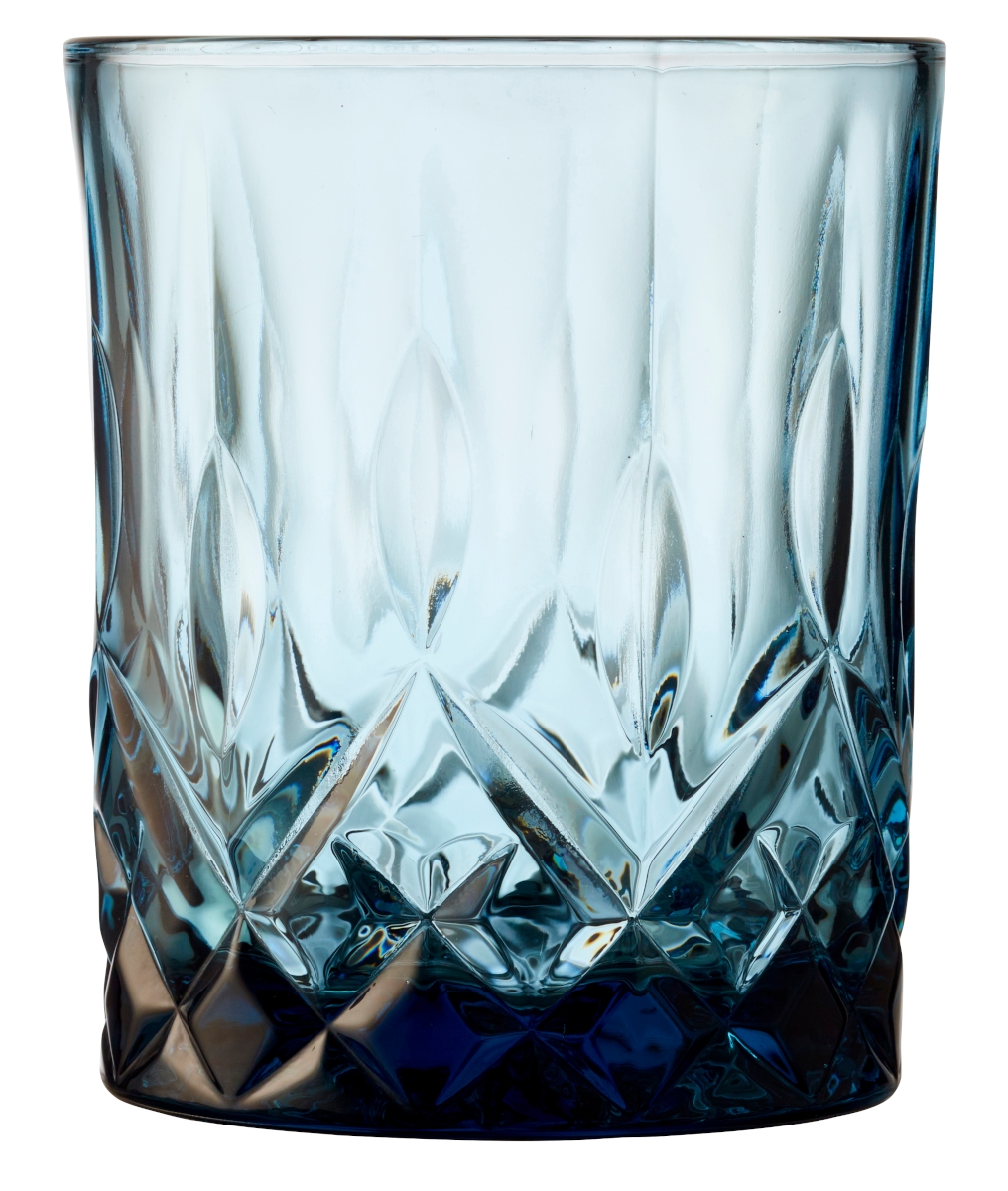 Lyngby Sorrento Whiskyglas blau 320ml Set4