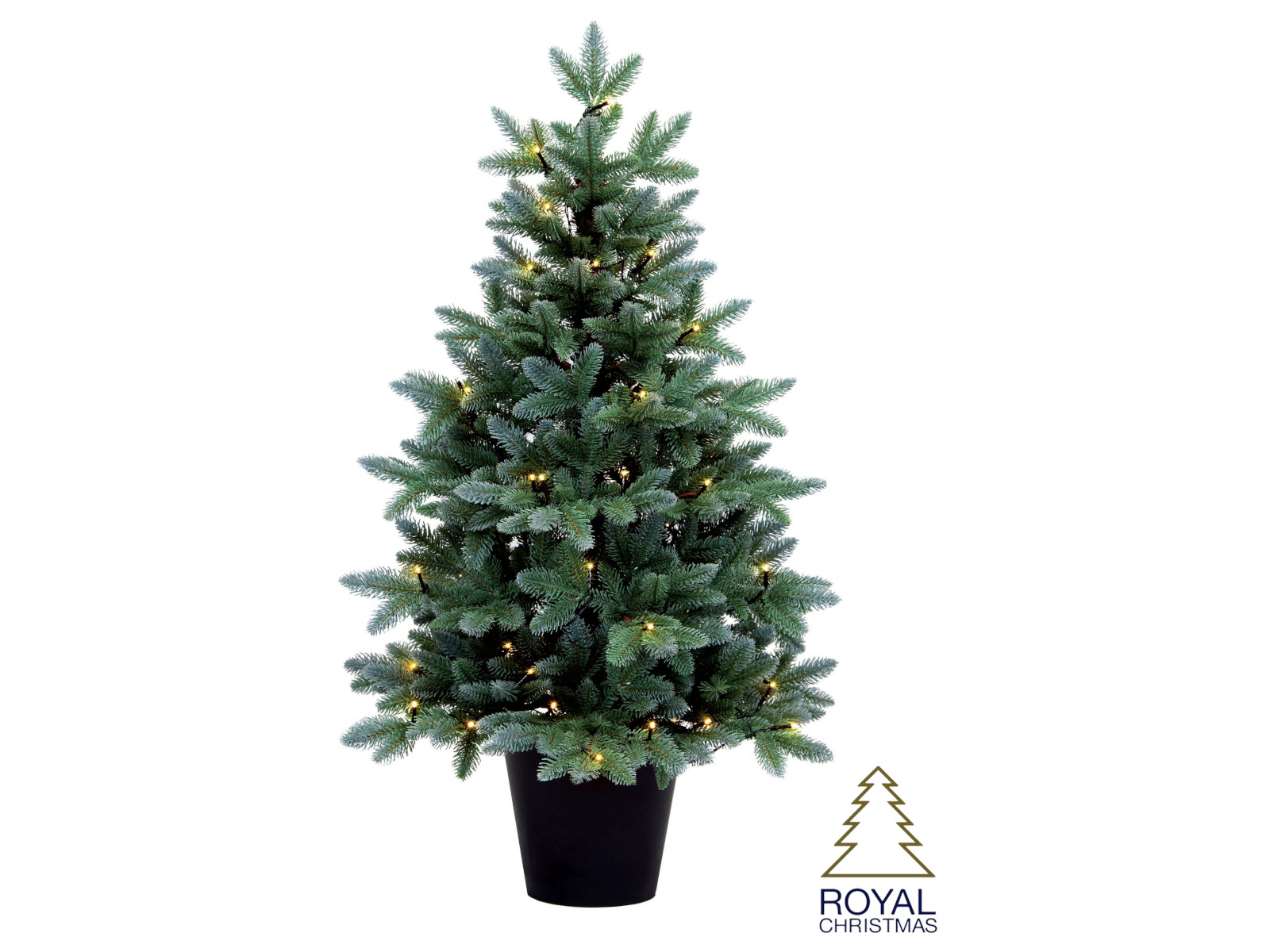 Royal Christmas Blue Spruce Kunstbaum mit Topf LED 120cm Freisteller1