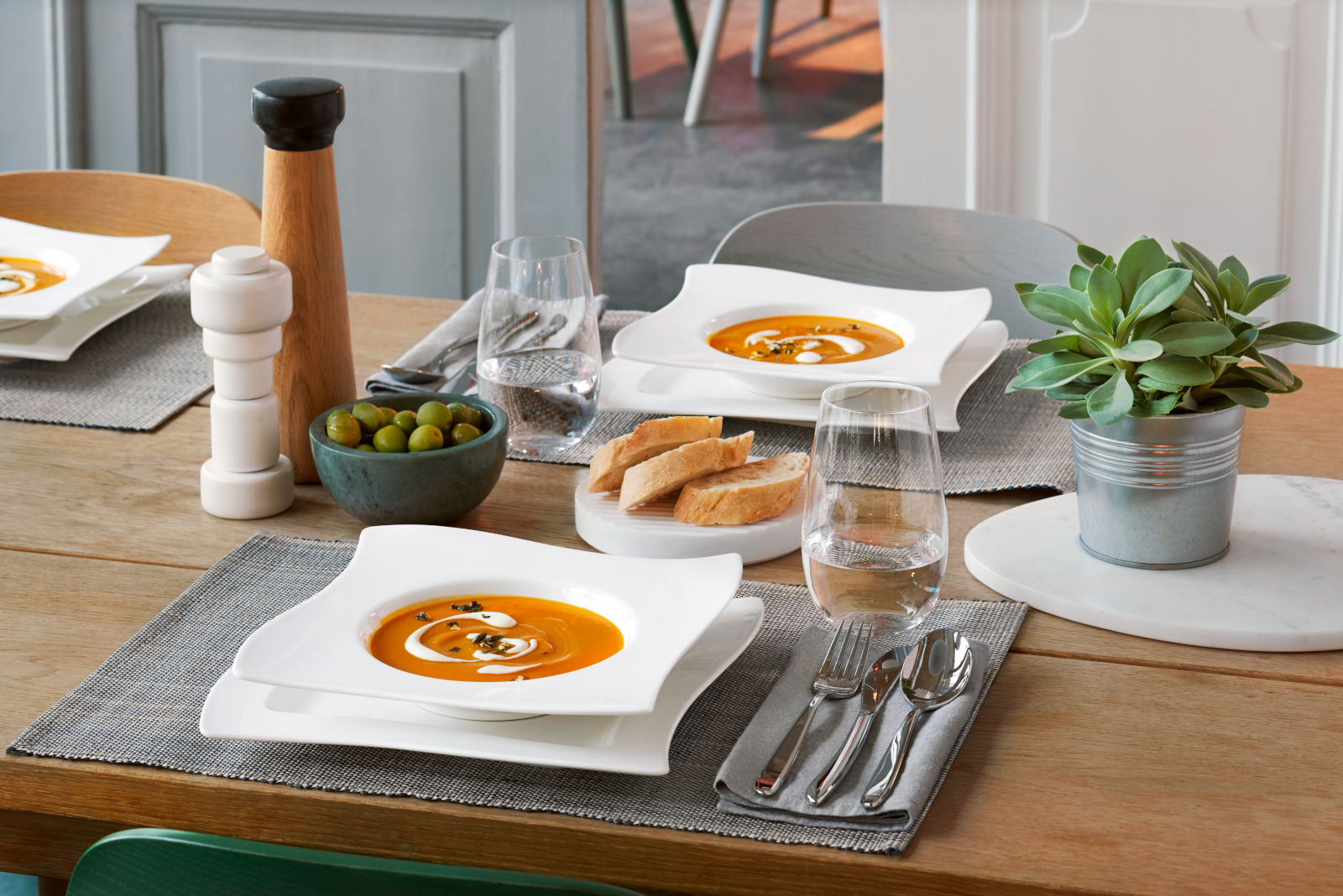 Villeroy &amp; Boch New Wave Pastateller 28 cm Set6 Lifestyle