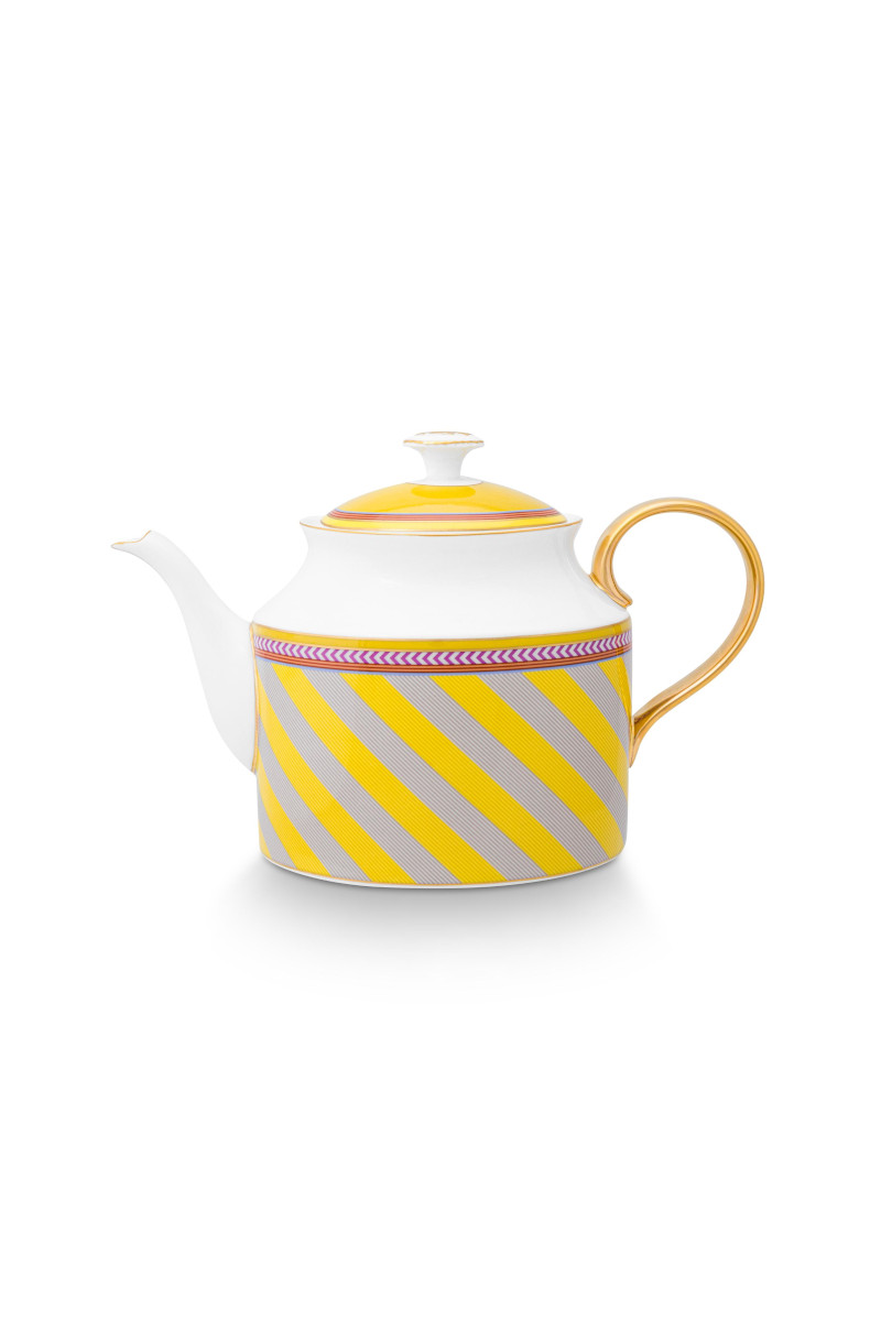 PIP STUDIO Chique Stripes Teekanne gelb 1,8l