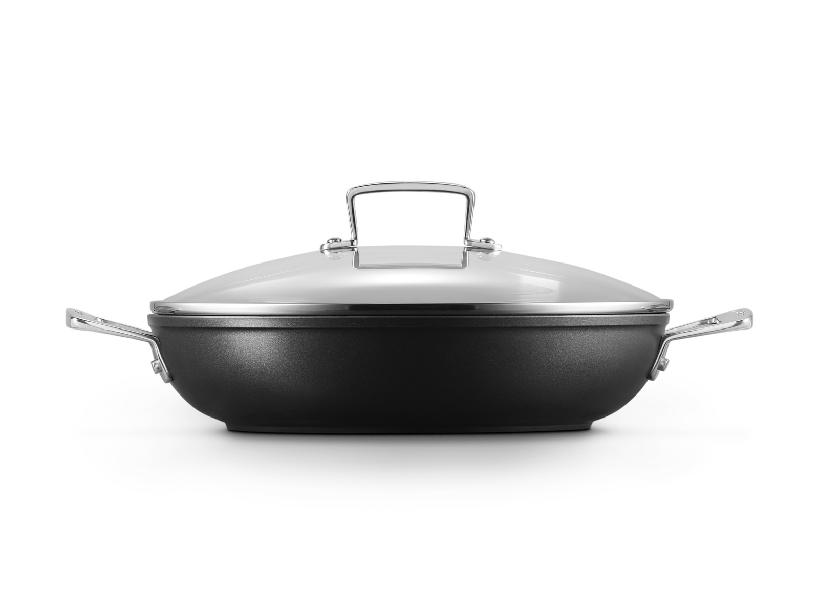 Le Creuset Aluminium-Antihaft Profipfanne mit Glasdeckel rund 28cm Freisteller 3