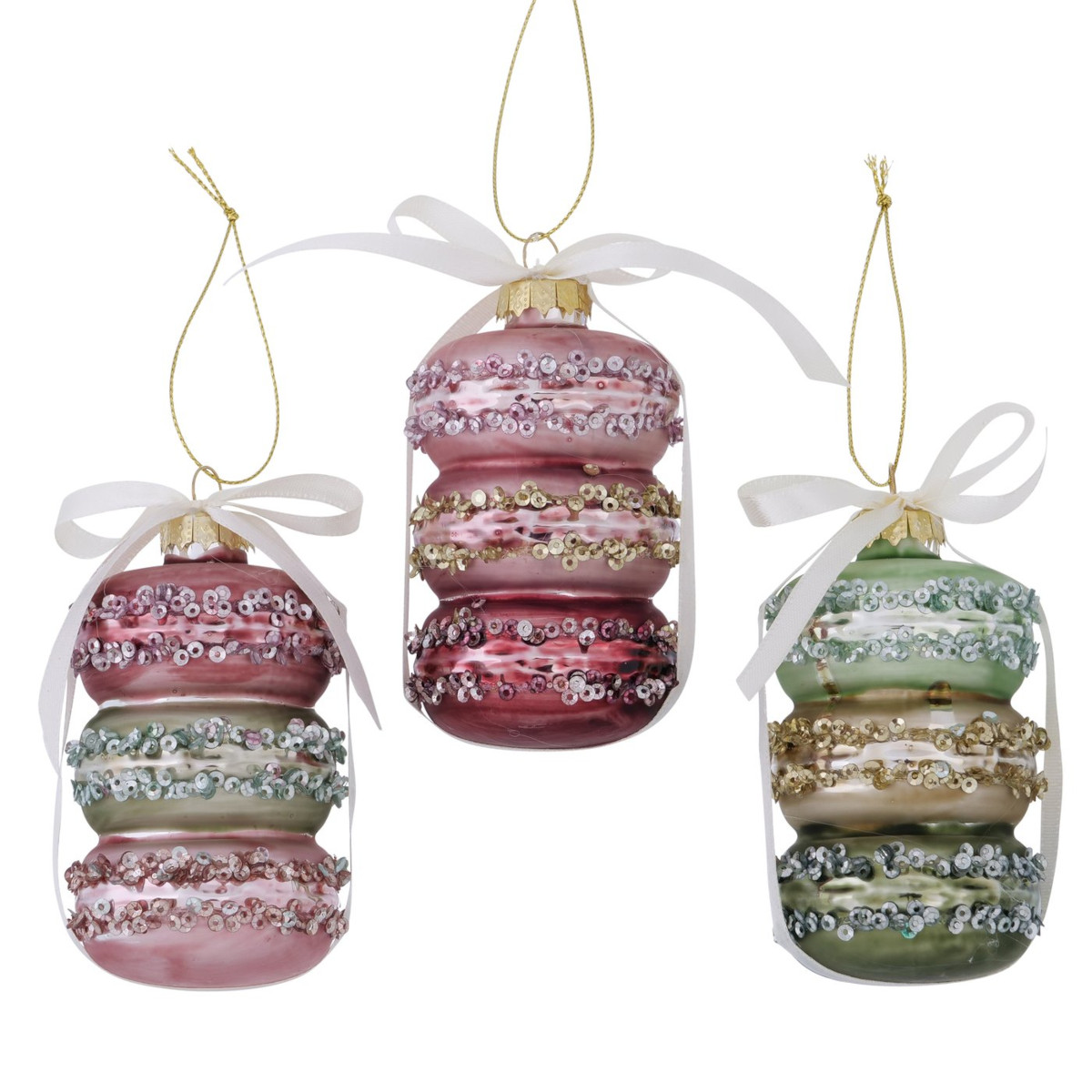 Boltze Macaron Weihnachtsanhänger 10cm sort. (1 Stück)