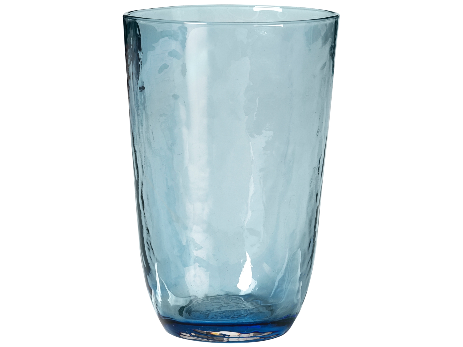 Broste Copenhagen HAMMERED Trinkglas 4tlg. blau 0,5 l