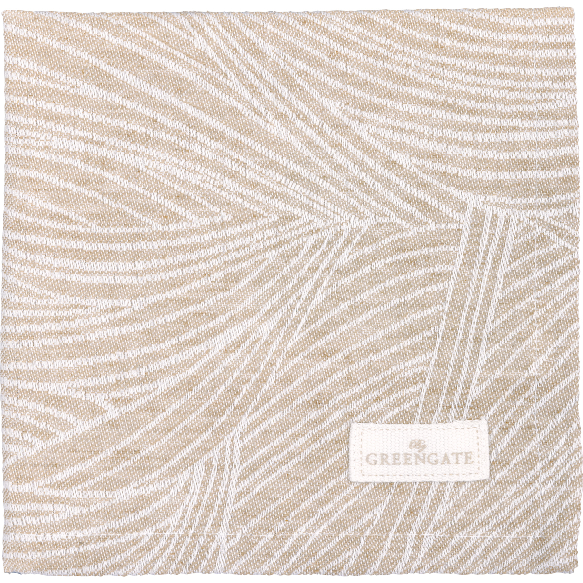 Greengate Wilja Stoffserviette jaquard beige 40x40cm