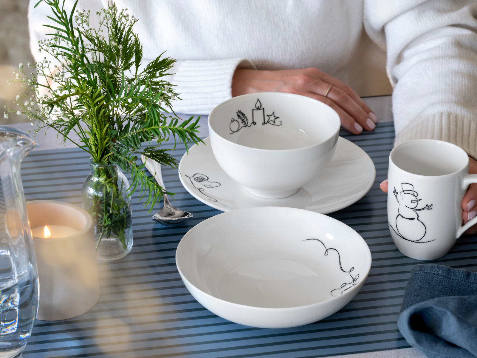 Villeroy &amp; Boch Statement Lines Frühstücksteller XMAS  21cm Lifestyle 2