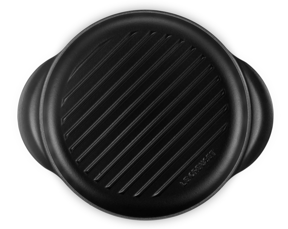 Le Creuset Grillplatte rund schwarz matt 25cm