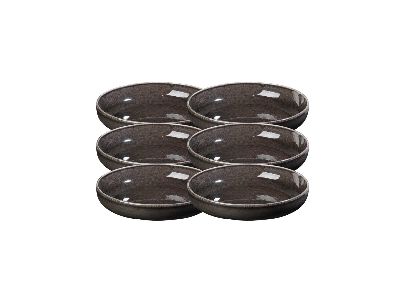 Broste Copenhagen NORDIC COAL Schale 22,5 cm Set6