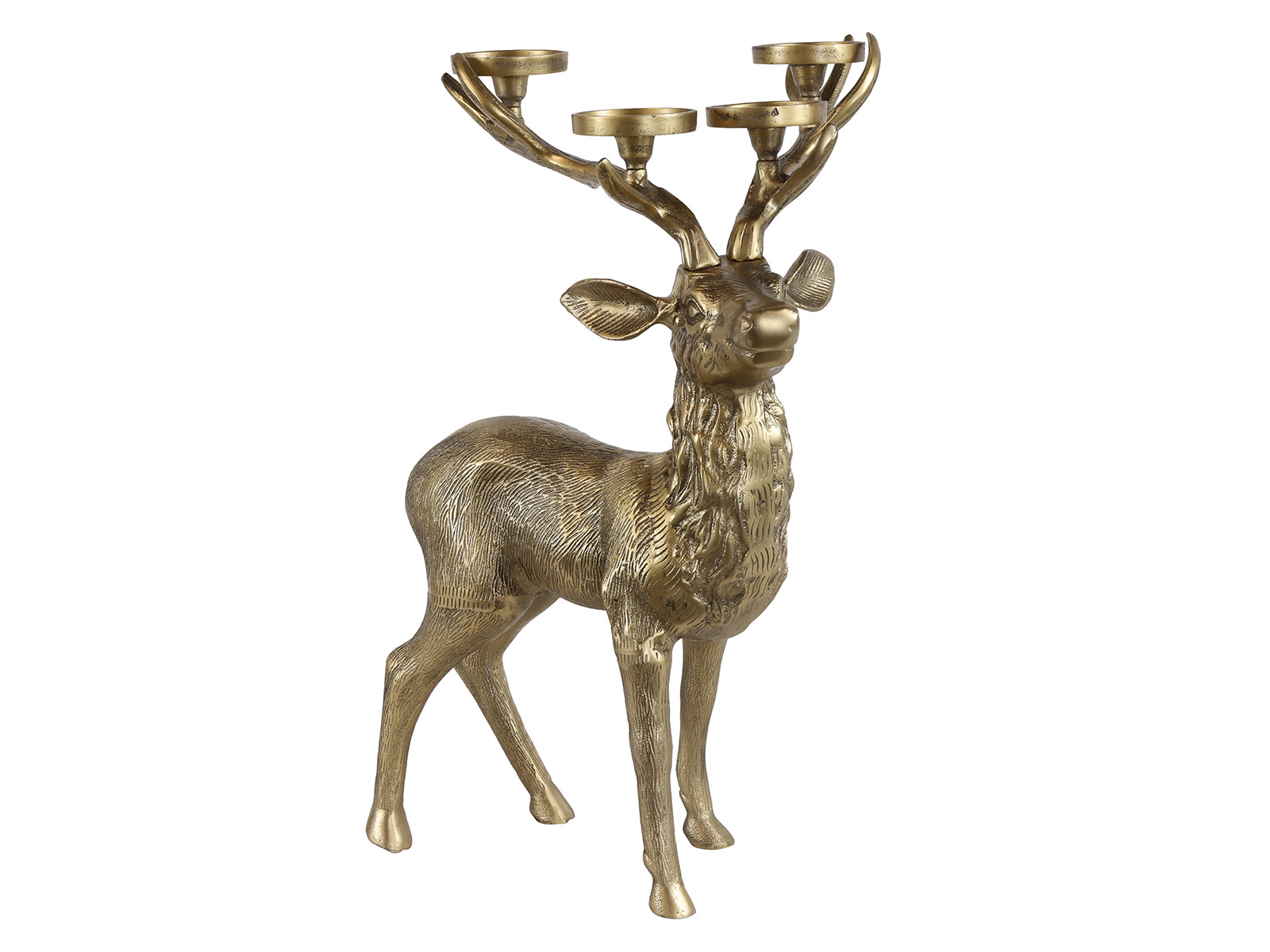 Decostar Kerzenhalter Hirsch Bert S gold 64cm Freisteller 