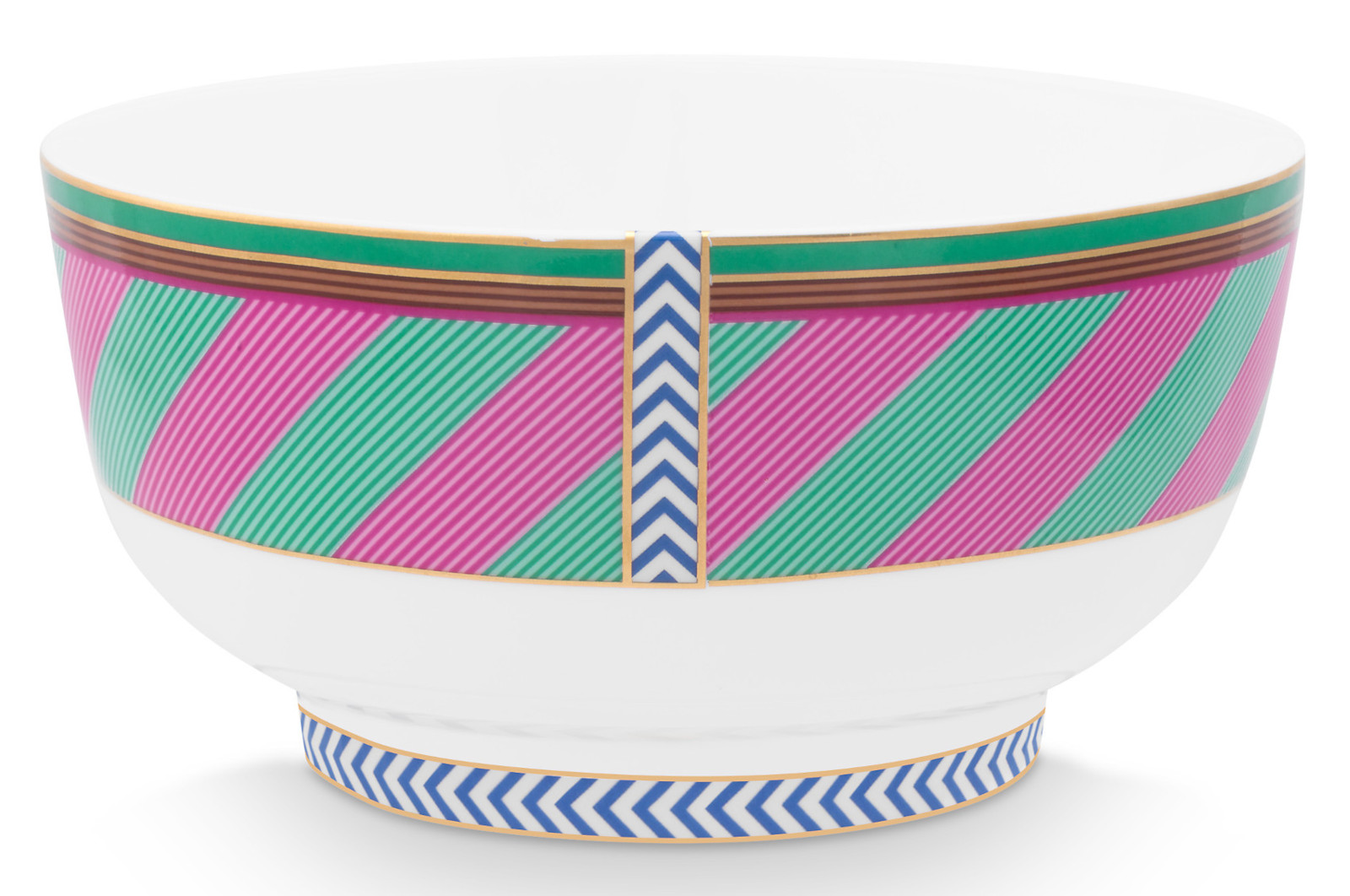 PIP STUDIO Chique Stripes Bowl pink-green 15,5cm Freisteller