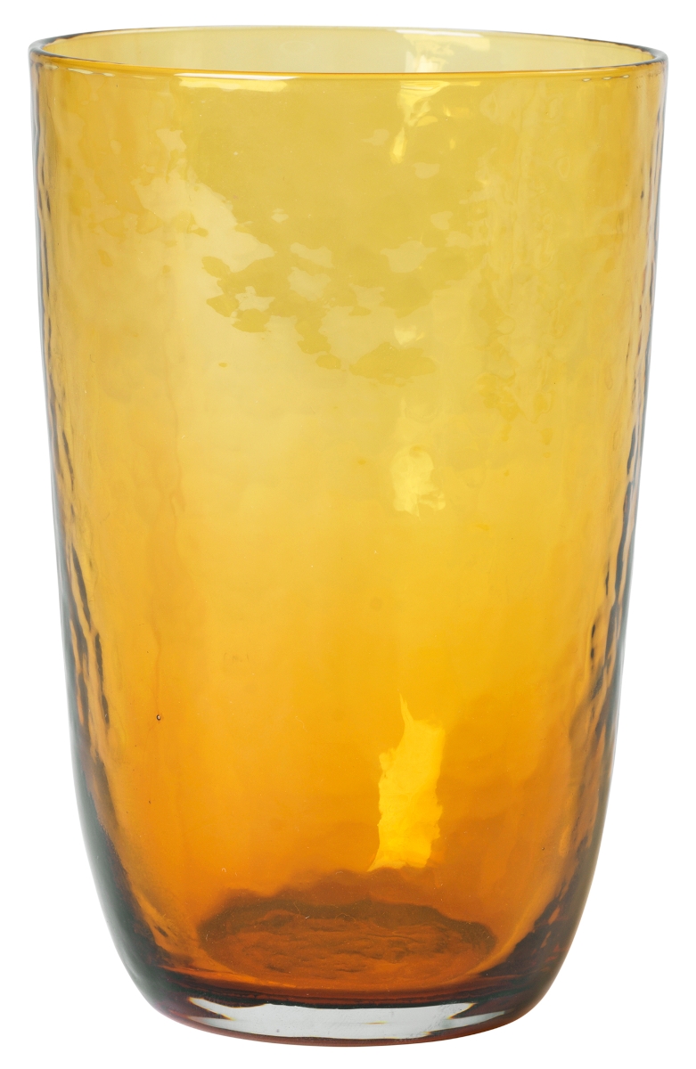 Broste Copenhagen HAMMERED Trinkglas amber 0,5 l (1 Stück)