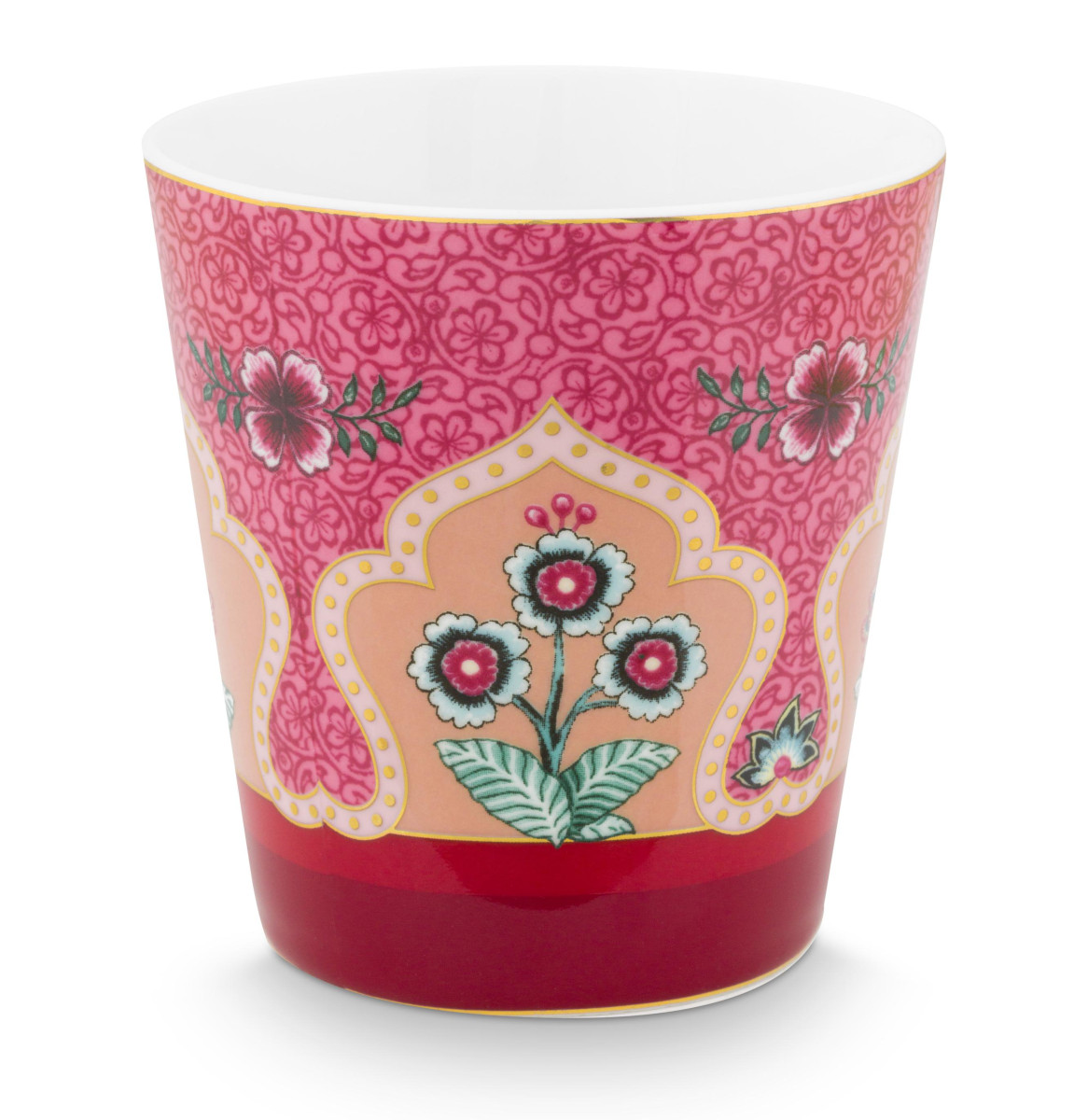 PIP STUDIO Flower Festival Oriental Geschenkset Becher ohne Henkel dark pink 0,23l