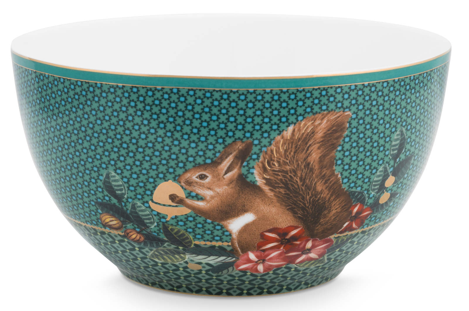 PIP STUDIO Winter Wonderland Squirrel Green Bowl 15cm Freisteller