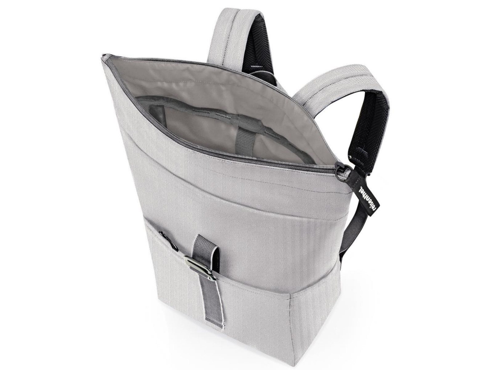 reisenthel rolltop backpack herringbone grey Freisteller 3