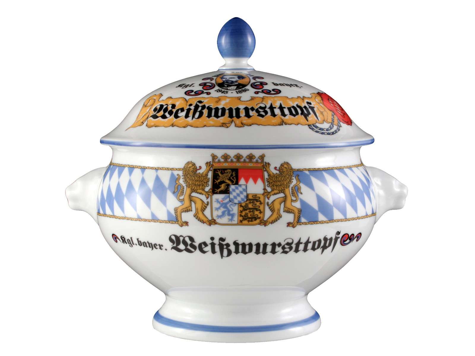 Seltmann Weiden Compact Bayern Löwenkopfterrine mit Deckel 2,1l