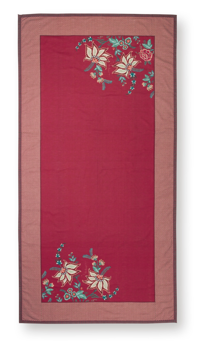 PIP STUDIO Flower Festival Tischdecke dark pink 150 x 300 cm