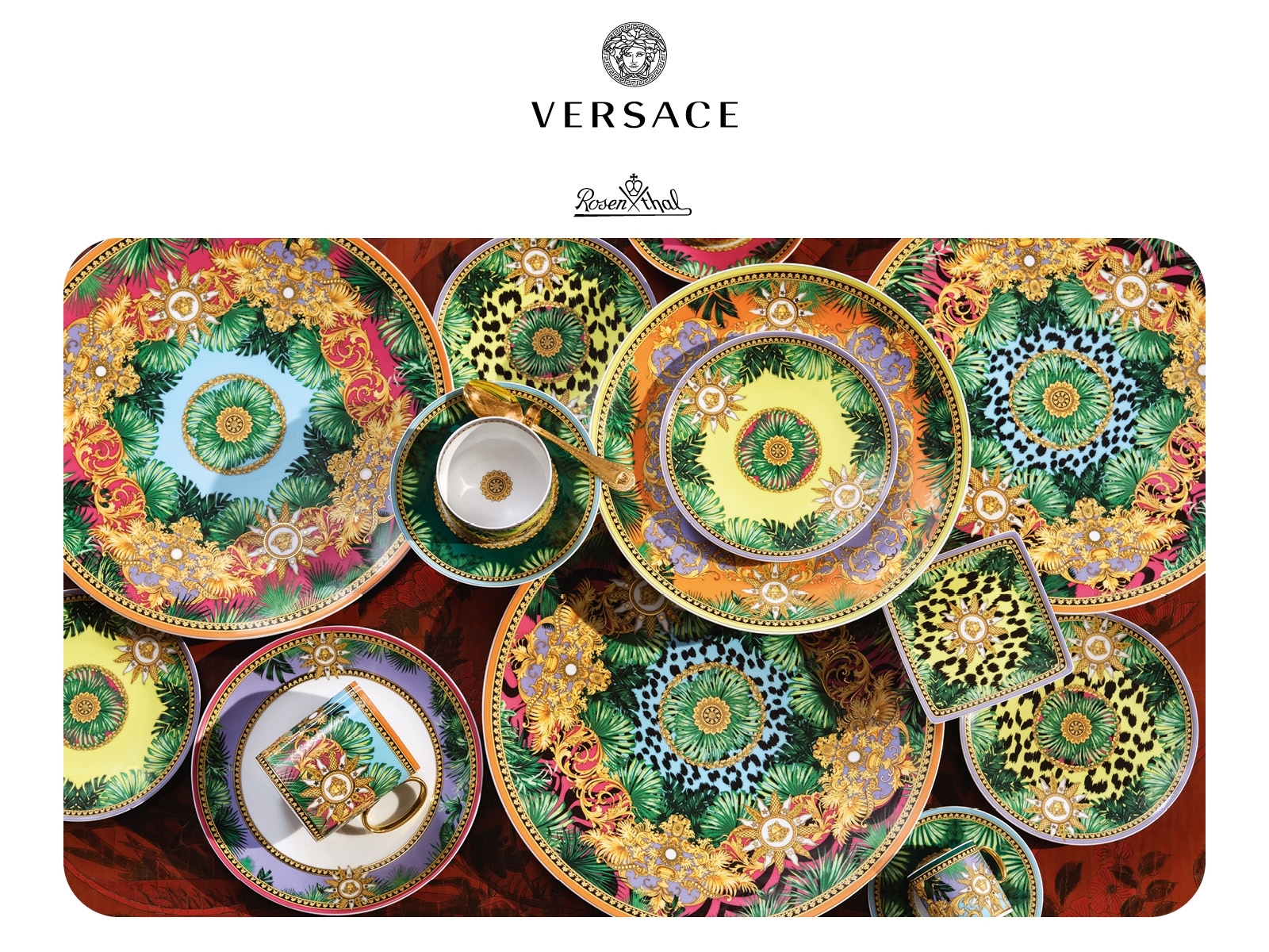 Versace Jungle Animalier Green Espressotasse 2-tlg.