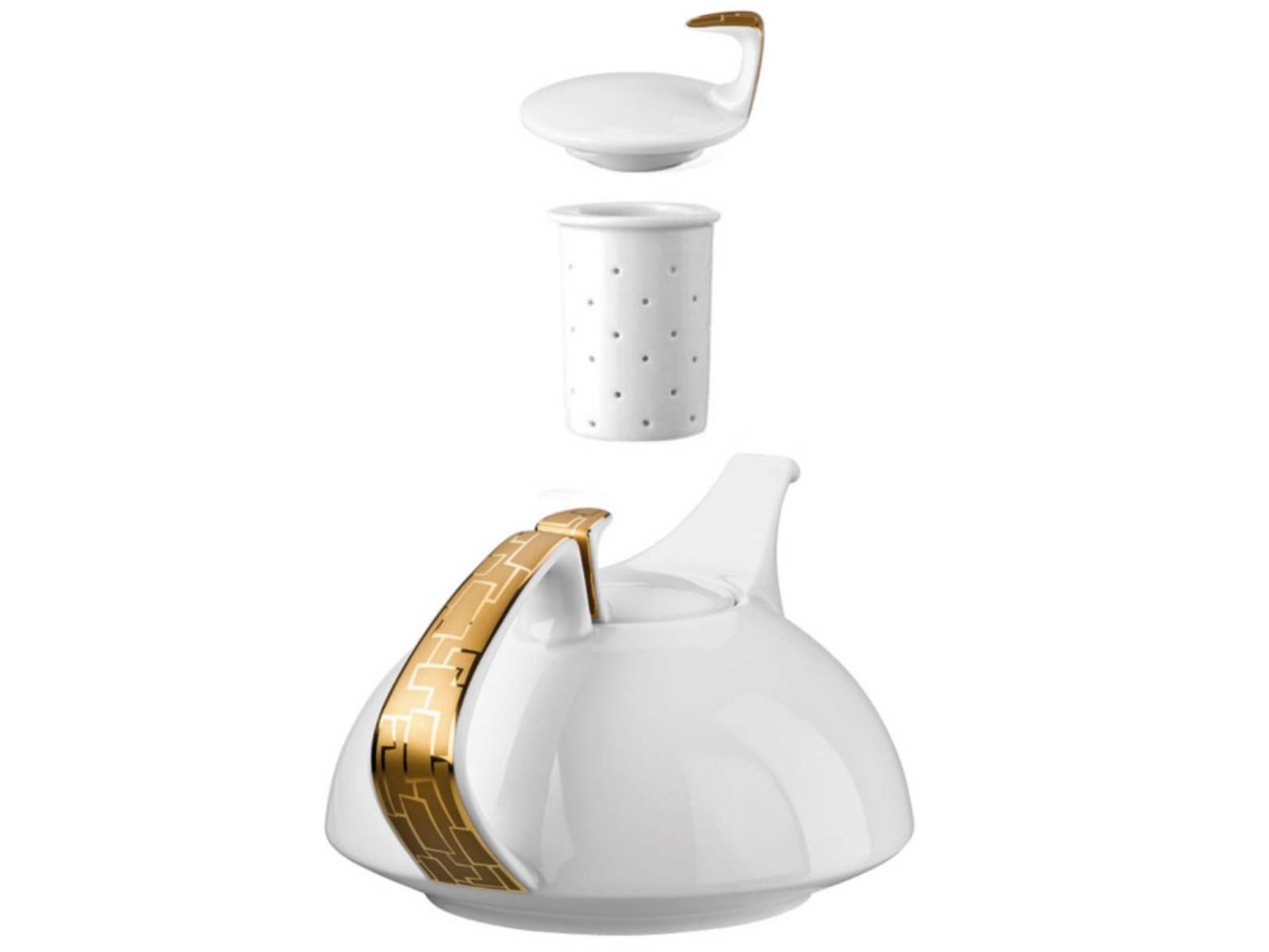 Rosenthal TAC Gropius Skin Gold Teekanne 4tlg.