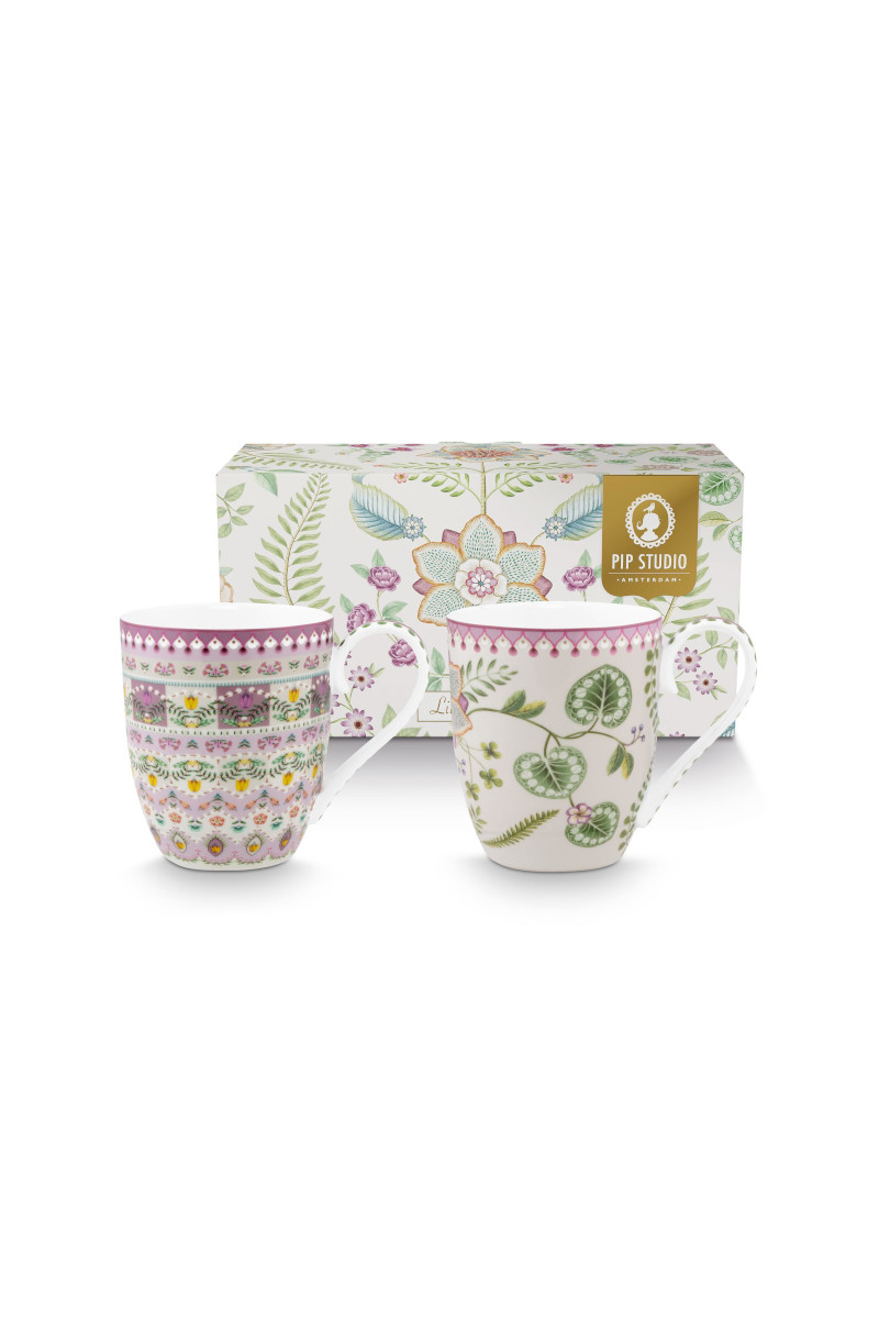 PIP STUDIO Lily&Lotus Henkelbecher 450ml Set 2tlg