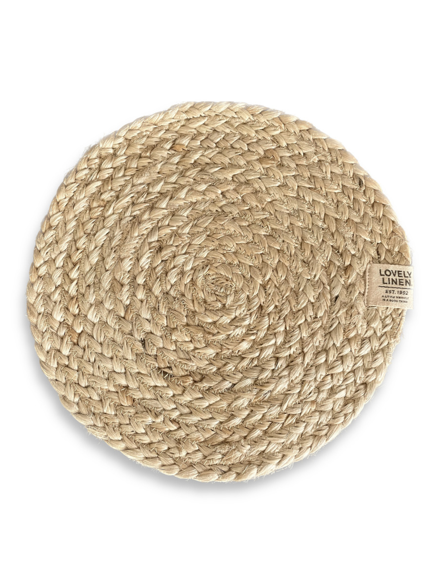 Lovely Linen Breezy Untersetzer Jute natural beige Ø25cm (1 Stück)