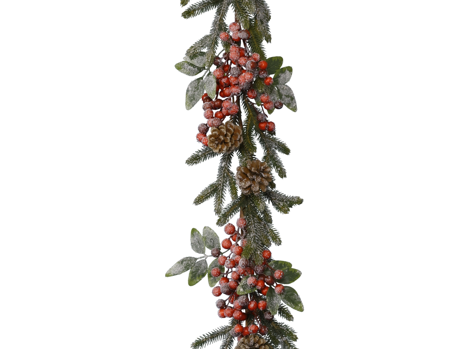 Everlands Girlande Beeren/Schnee/Zapfen rot/grün 176 cm