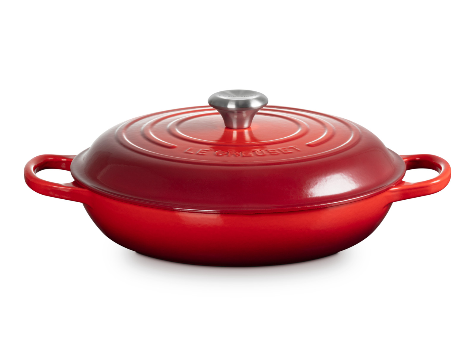 Le Creuset Gourmet-Profitopf Signature rund kirschrot 30cm Freisteller 1