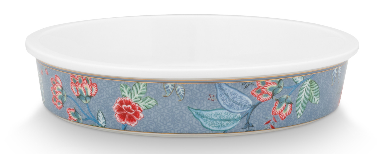 PIP STUDIO Flower Festival Backform rund blau 25,5 cm