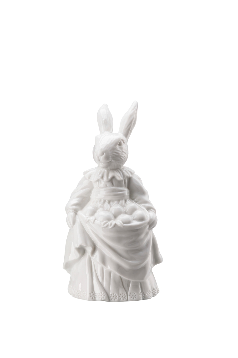 Hutschenreuther Hasenfrau mit Eiern Hasenfiguren Weiss