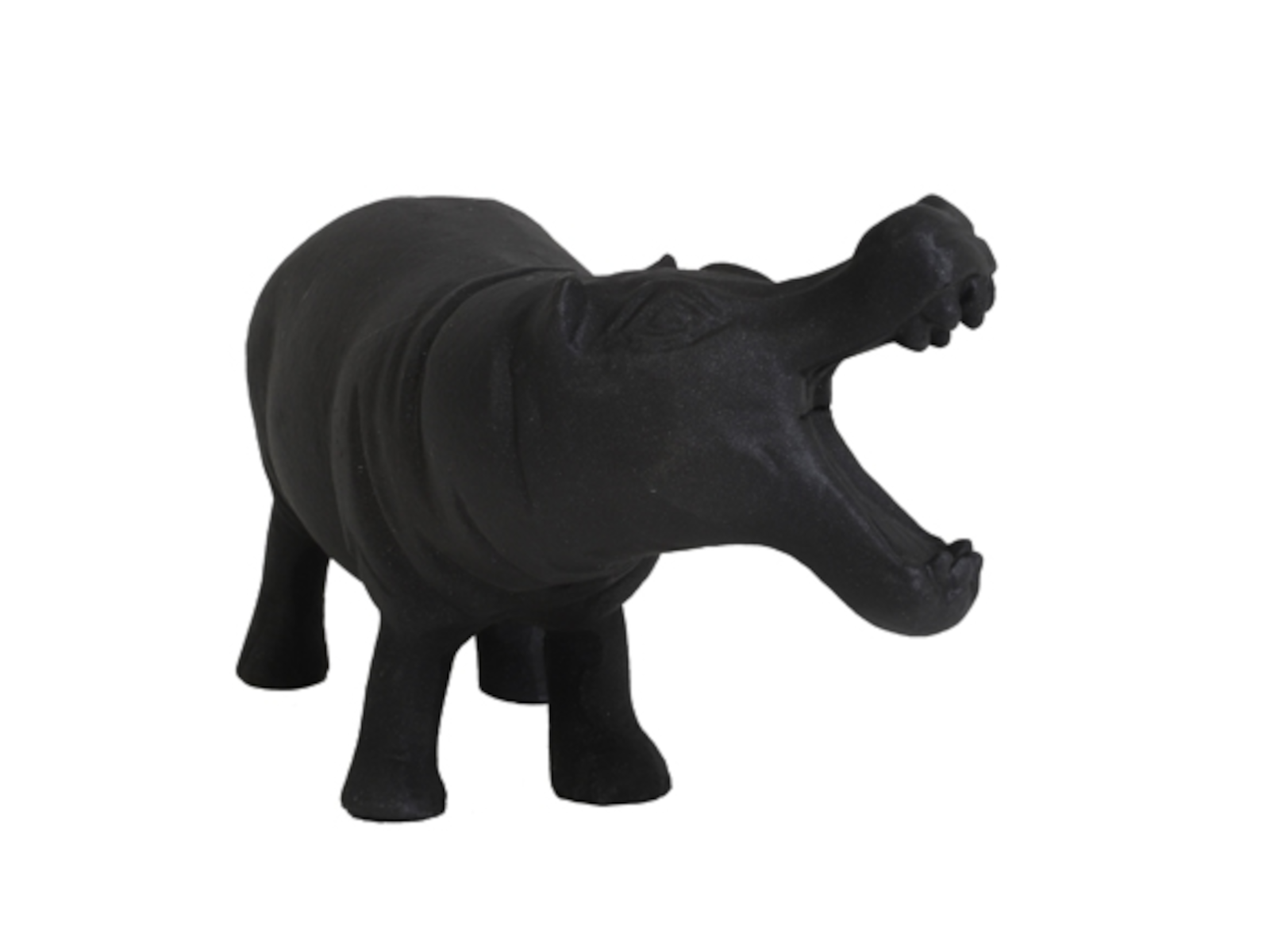 Light & Living HIPPO Ornament schwarz 24 x 9,5 x 14 cm