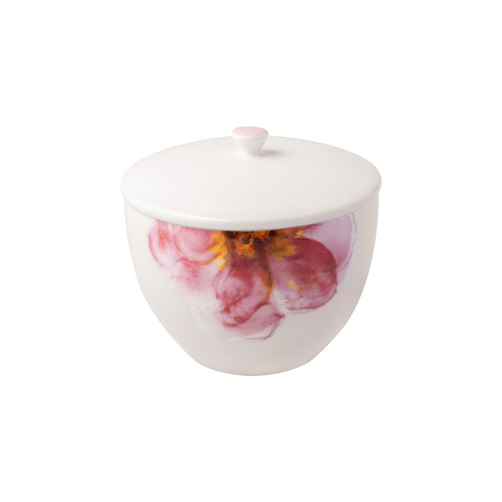 Villeroy &amp; Boch Rose Garden Teedose mit Deckel 0,7l Freisteller