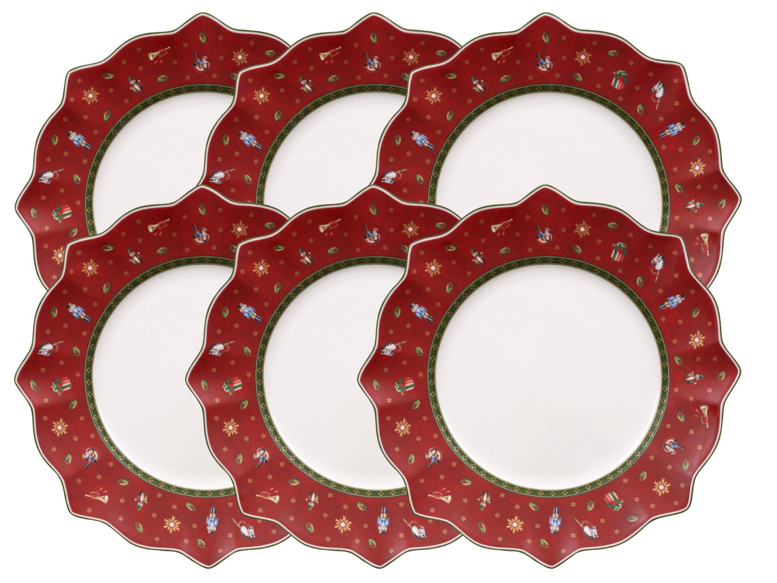 Villeroy &amp; Boch Toy's Delight Speiseteller rot 29 cm Set6 Freisteller 