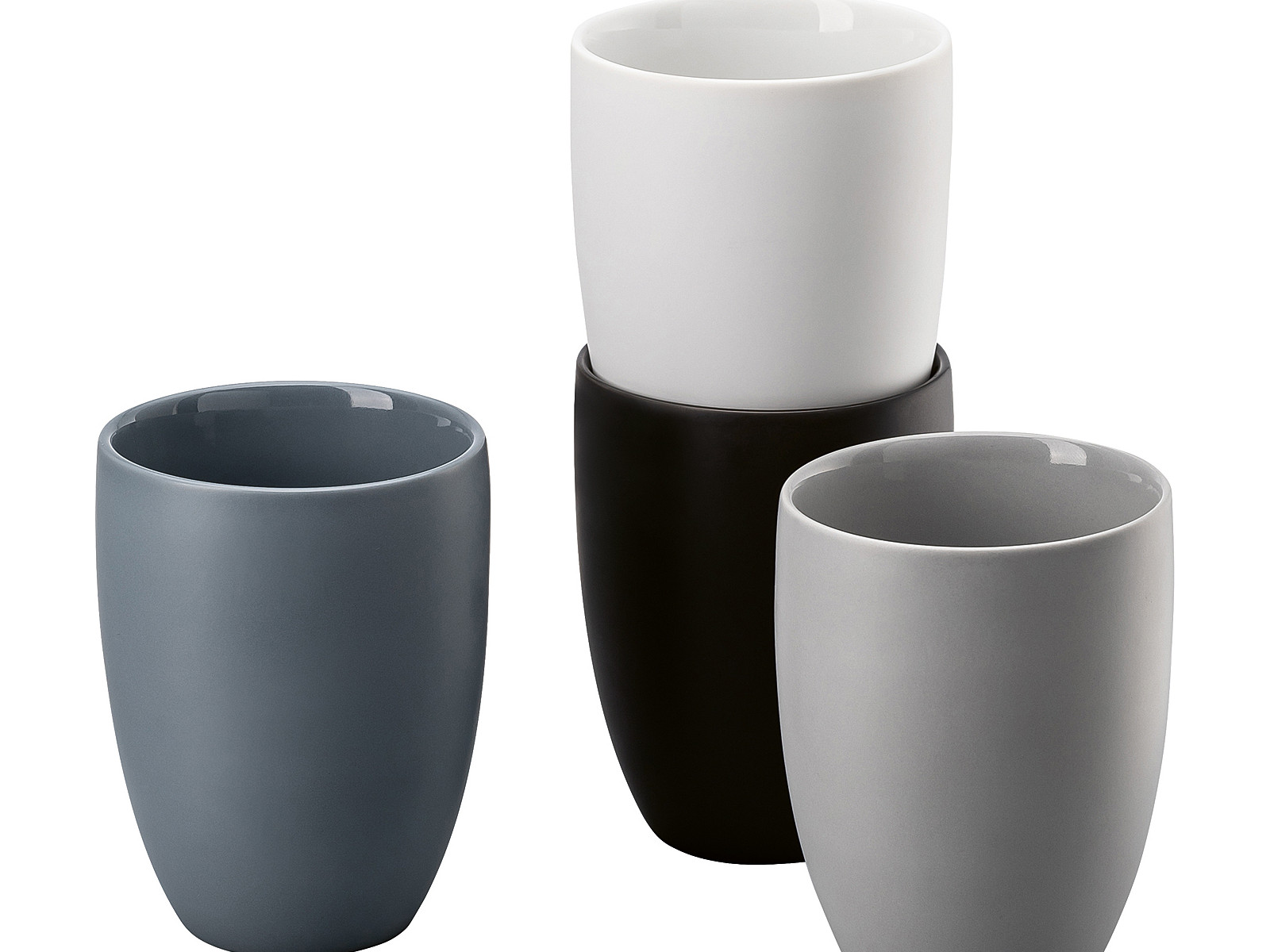 Rosenthal the mug+ Becher doppelwandig gentle grey 0,3l Lifestyle