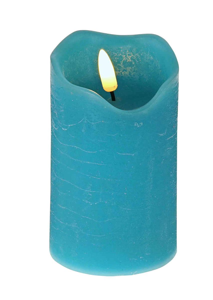 Werner Voß LED Kerze 3D Flame blau 7,5x12,5cm (1 Stück)
