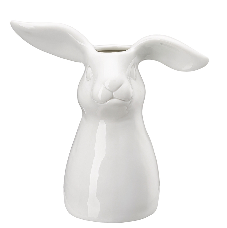 Hutschenreuther Hasen-Vase Weiss Vase 16 cm