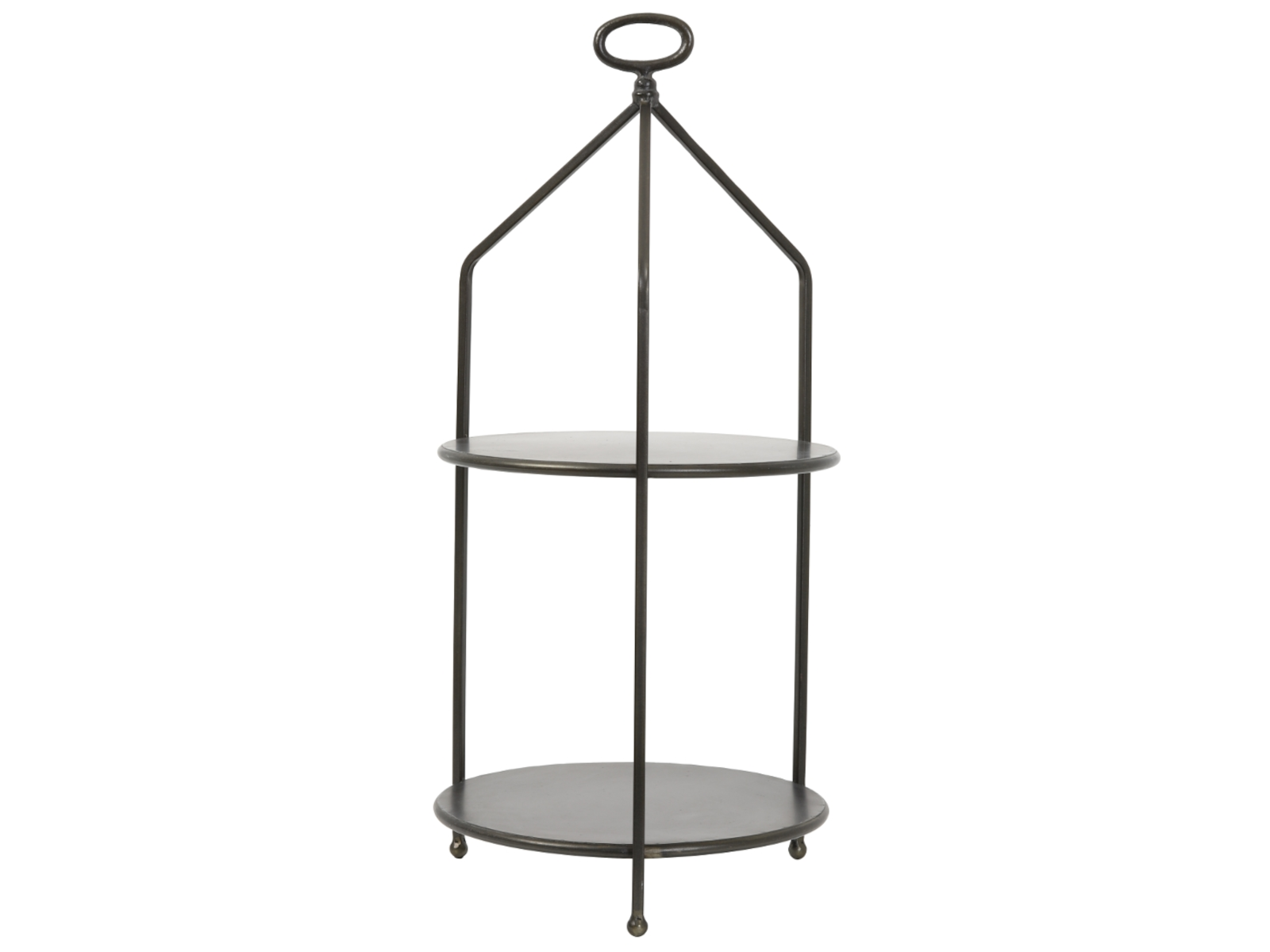 Light &amp; Living AURDAL Etagere dunkel bronze 2 stöckig 66 cm Freisteller