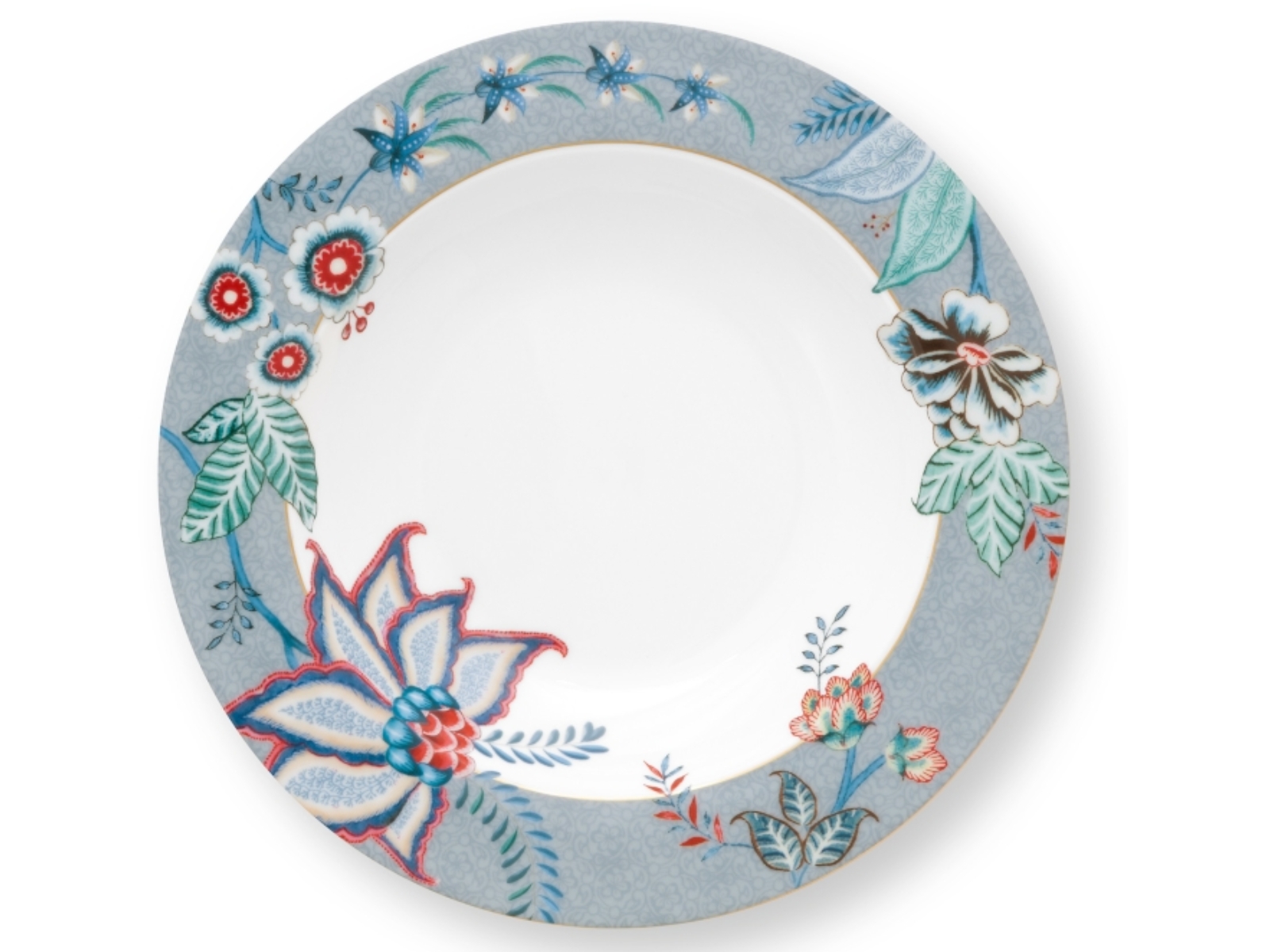 PIP STUDIO Flower Festival Suppenteller Light Blue 21,5 cm